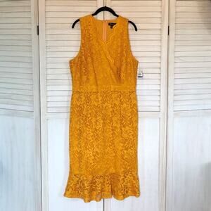 NEW - THALIA SODI Sleeveless Floral Lace Dress/Mango/XL